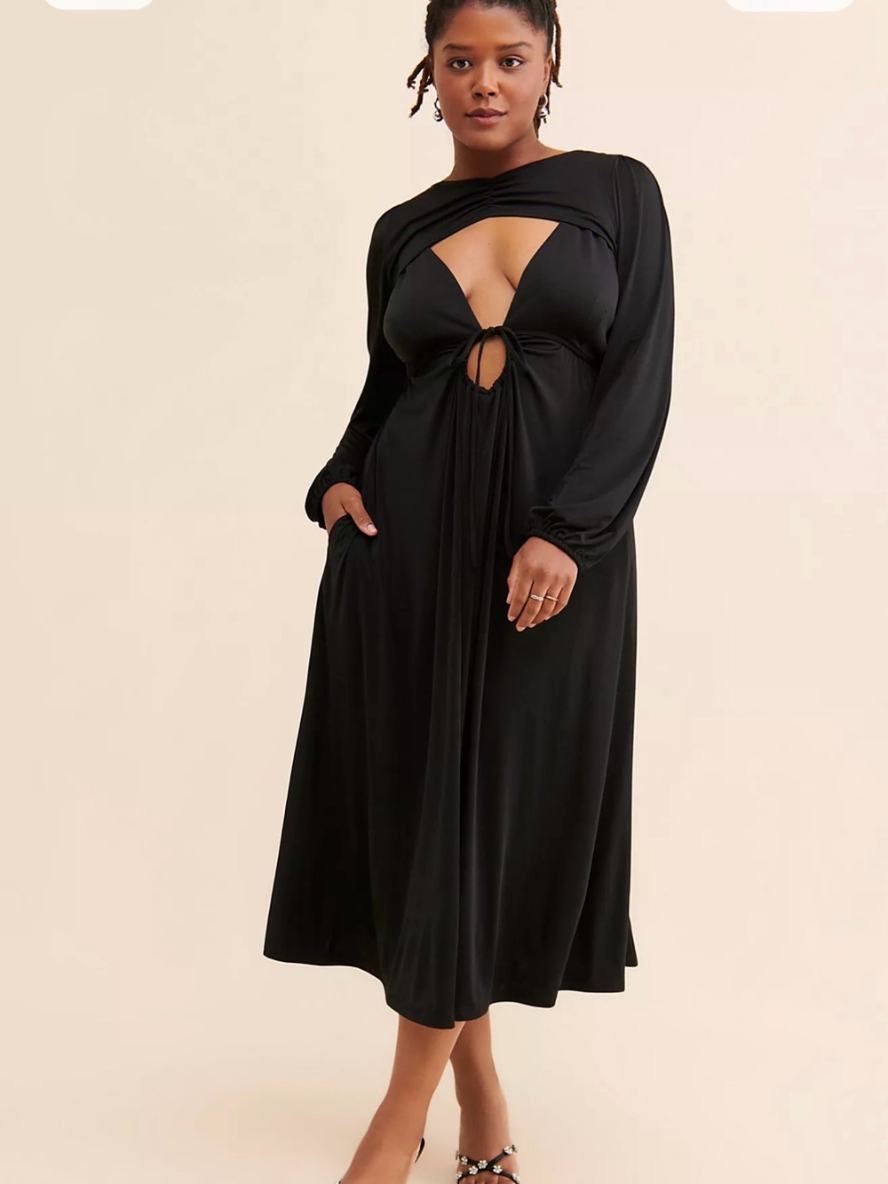 NWT Nuuly x Free People Find Me Now Bolero Key Hole Midi Dress